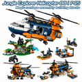 Dschungel-Explorer-Hubschrauber Bausteinset – Baukasten für Kinder