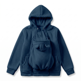 Fleece-Babytrage-Hoodie mit einzippbarer Känguru-Tasche Miniaturbild 1