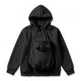 Fleece-Babytrage-Hoodie mit einzippbarer Känguru-Tasche Miniaturbild 5