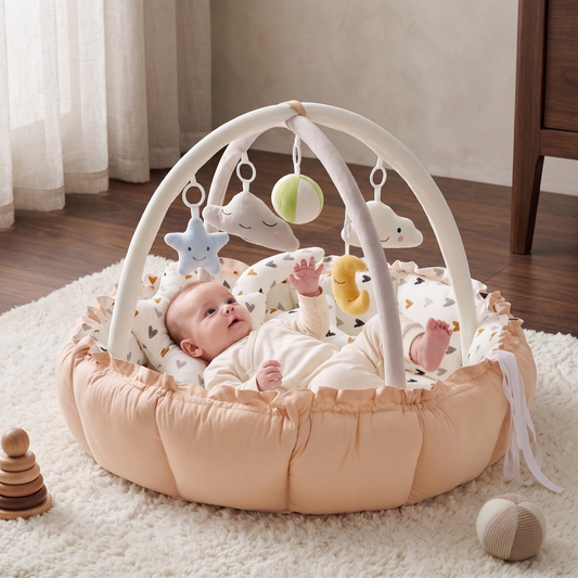 Baby-Spielbogen mit Spielzeug, Vorderansicht