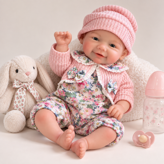 Silikon-Reborn-Babypuppe, Nahaufnahme des Gesichts