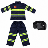 Kinder-Feuerwehrmann-Kostümset mit Helm & Zubehör Miniaturbild 6