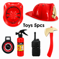 Kinder-Feuerwehrmann-Kostümset mit Helm & Zubehör
