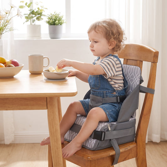Faltbarer Baby-Boostersitz, Graue Geometrie
