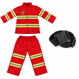 Kinder-Feuerwehrmann-Kostümset mit Helm & Zubehör Miniaturbild 4