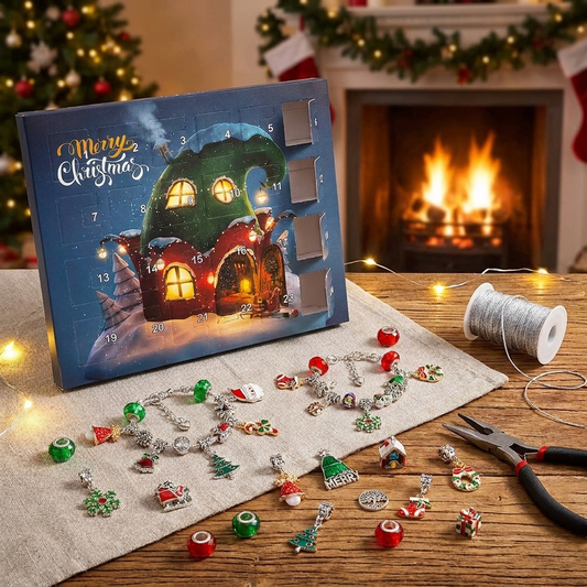 Weihnachtshütte DIY Armband-Adventskalender mit 24 Türchen