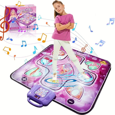 Interaktive Kinder-Tanzmatte – Pinke Musik-Spielmatte mit Punktesystem