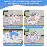 4-in-1 Baby-Activity-Spieldecke | Faltbar mit Hasenkissen, Spiegel & Hängespielzeug Miniaturbild 4