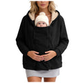 2-in-1 Zip-Fleece-Babytragejacke – Weicher Sweatshirt-Mantel mit Känguru-Tasche