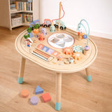 10-in-1 Holz-Montessori-Aktivitätstisch für Kleinkinder Miniaturbild 4