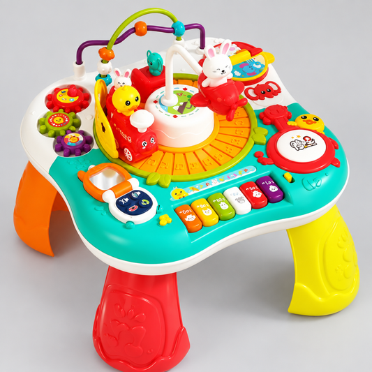 Grüner multifunktionaler Spieltisch mit Elektrozug, Vorderansicht