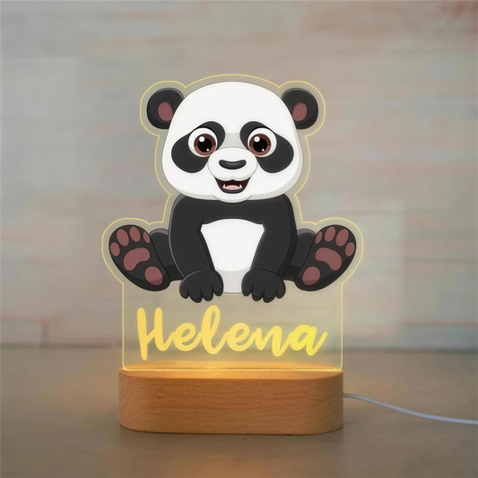 Personalisiertes Safari-Tier-Nachtlicht, Design Panda