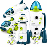 Weltraummissions-Spielset – Rakete, Space Shuttle, Raumstation & Astronauten-Figuren Miniaturbild 5