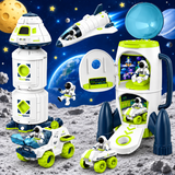 Weltraummissions-Spielset – Rakete, Space Shuttle, Raumstation & Astronauten-Figuren Miniaturbild 2